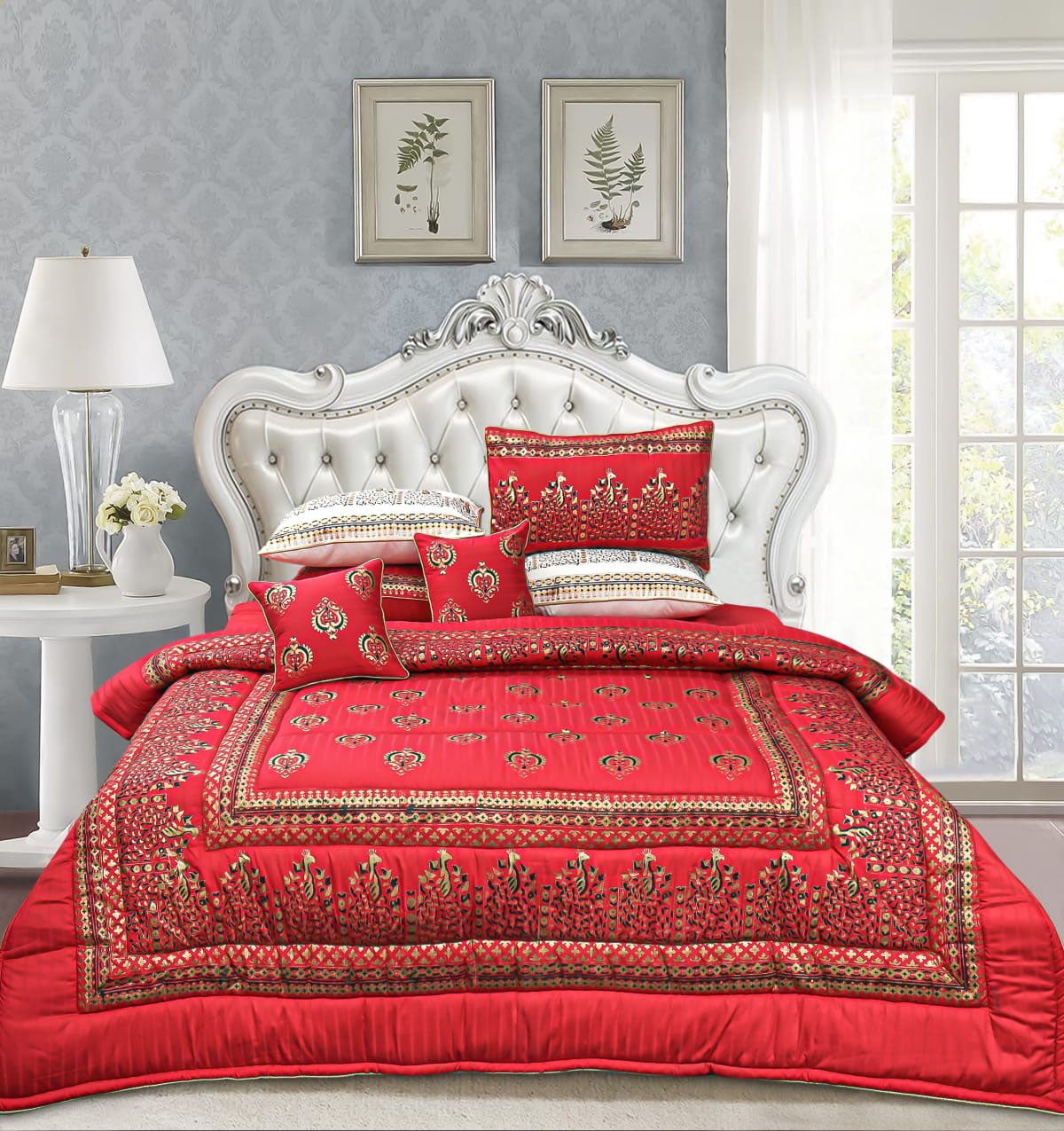 Bridal Bed Comforter Set - 8 Pc's