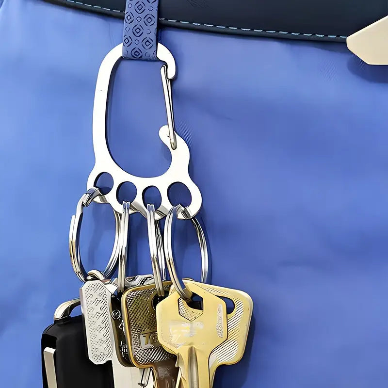 1pc minimalist stainless steel metal keychain