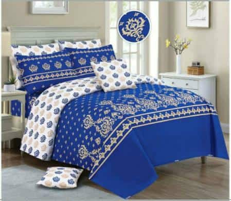 3 Pcs King Size Cotton Bed Sheet Set