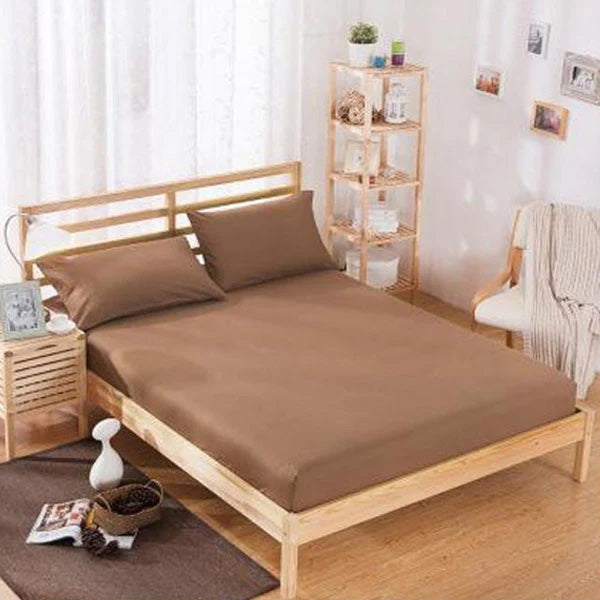 Light Brown Soft Organic Cotton Fitted Sheet