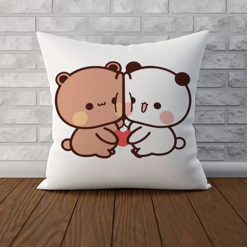Bubu Dudu Cushion Cover Cute Panda Bear Couple Gift Valentines