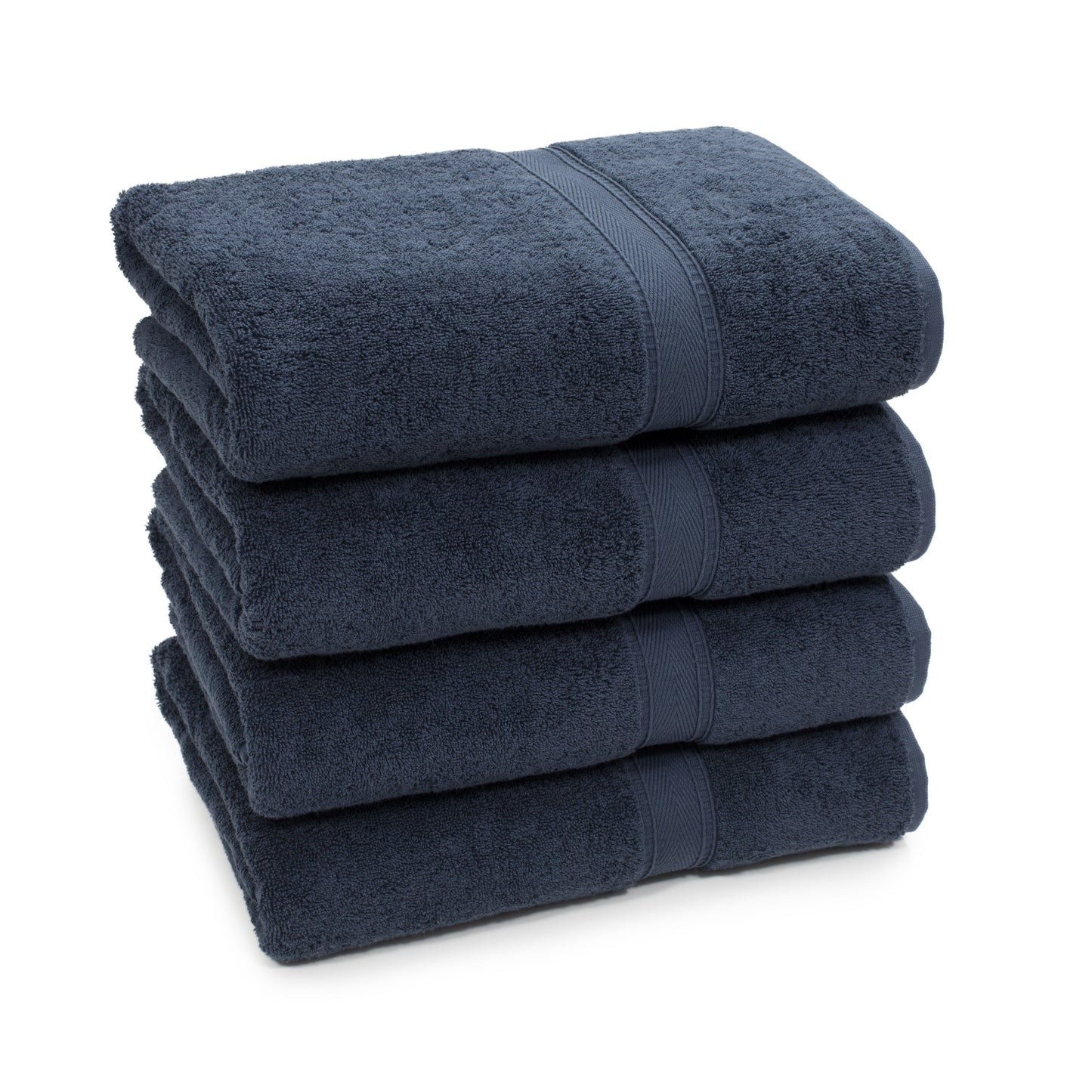 Navy Blue 100% Egyptian Cotton Towel Set – 4 Premium Bath Towels