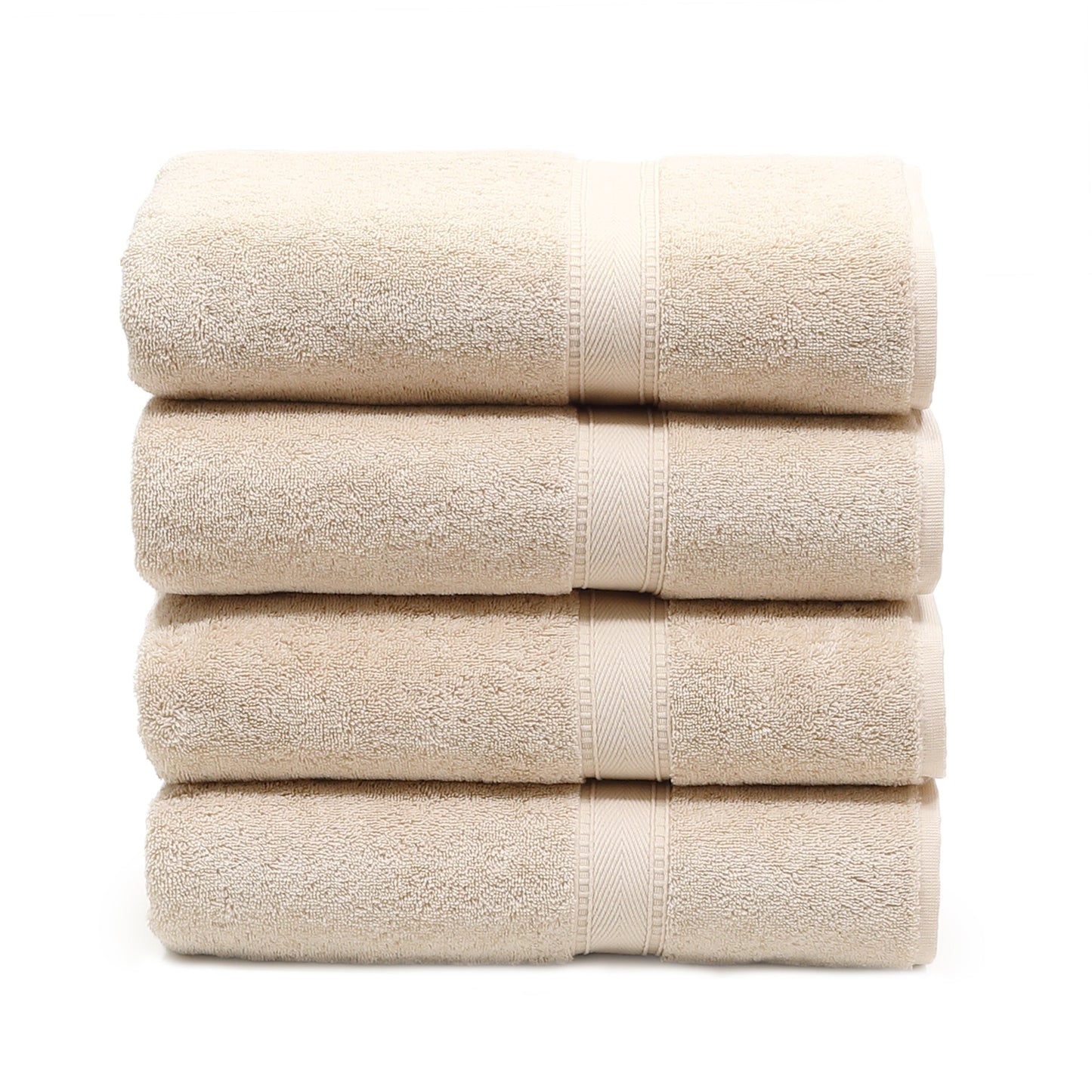 Light Beige 100% Egyptian Cotton Towel Set – 4 Premium Bath Towels