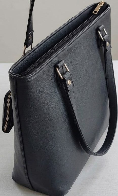 Elegant Black Floral Tote Bag