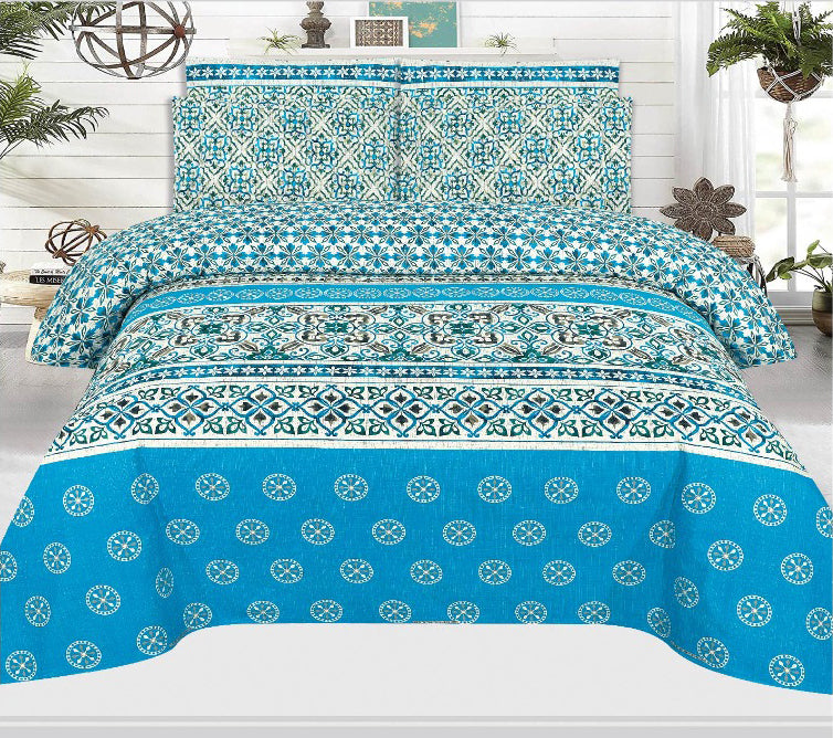 3 Pcs King Size Cotton Bed Sheet Set