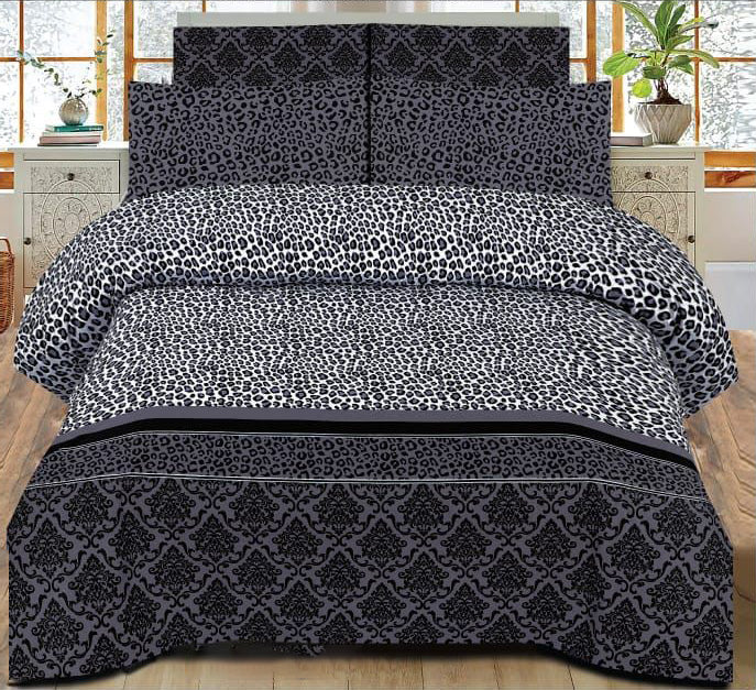 3 Pcs King Size Cotton Bed Sheet Set