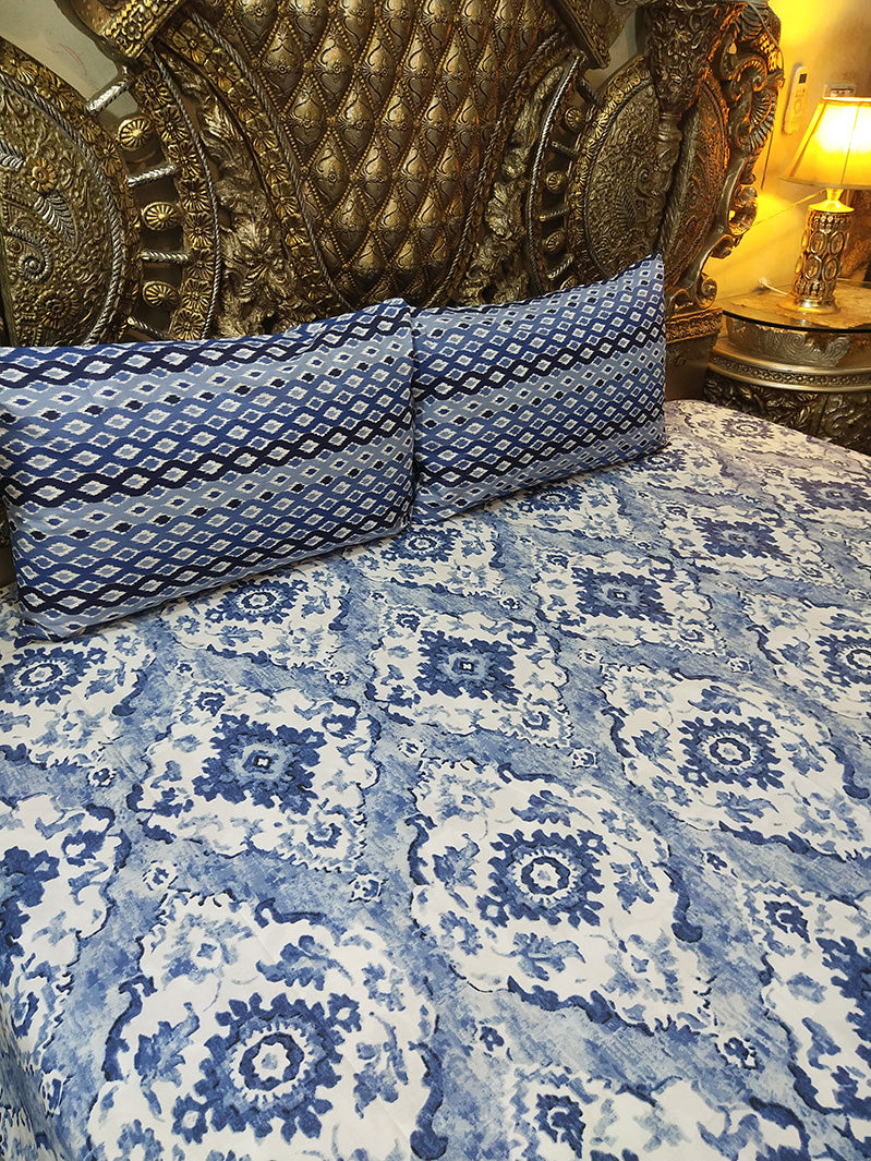 3 Pc's Pure Cotton Bed Sheet Set