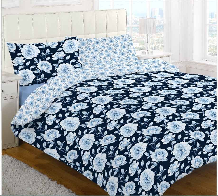 3 Pcs King Size Cotton Bed Sheet Set