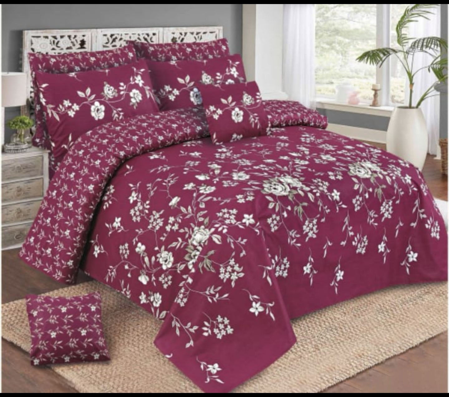 6-Piece Premium Cotton Bedding & Comforter Set