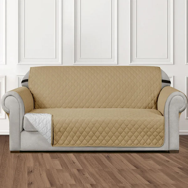 Non Slip 6 Seater Beige Sofa Cover Set