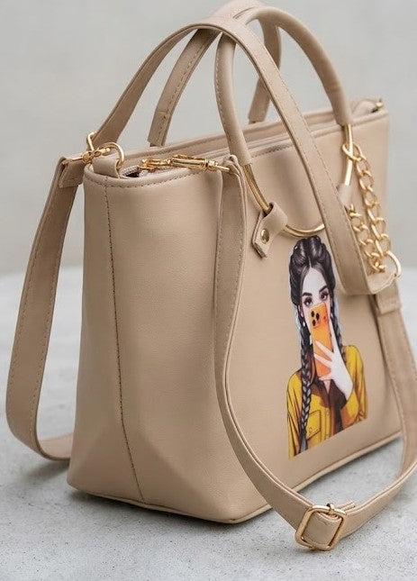 Beige Selfie Girl Handbag