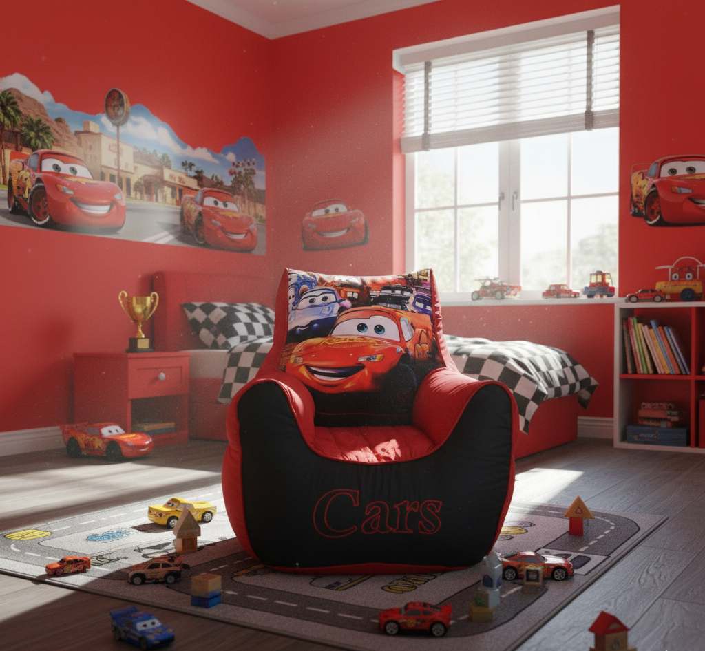 Cute Cars Cozy Bean Bag for Kids