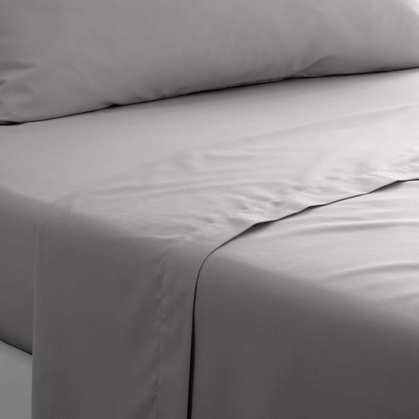 Dove Grey Pure Cotton Flat Sheet