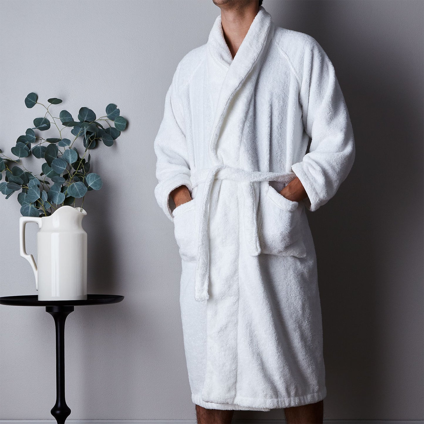 Premium Quality Cotton Luxury Bathrobe - White