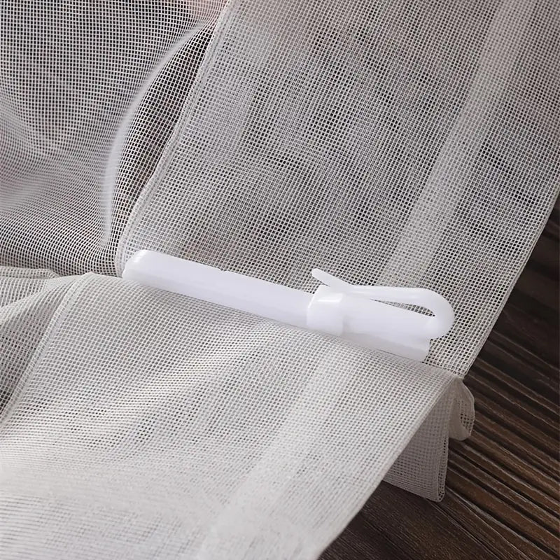 20 Pcs White Plastic Curtain Clip Hooks