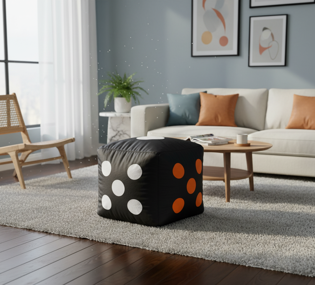 Ludo Dice Cozy Bean Bag for Kids