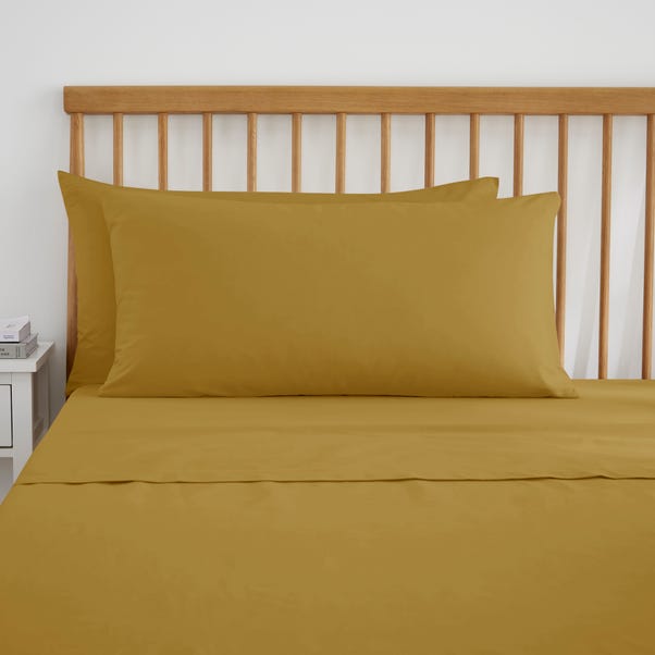 Mustard Pure Cotton Flat Sheet
