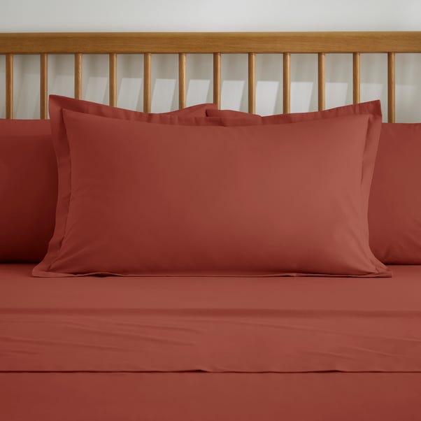 Umber Orange Pure Cotton Flat Sheet