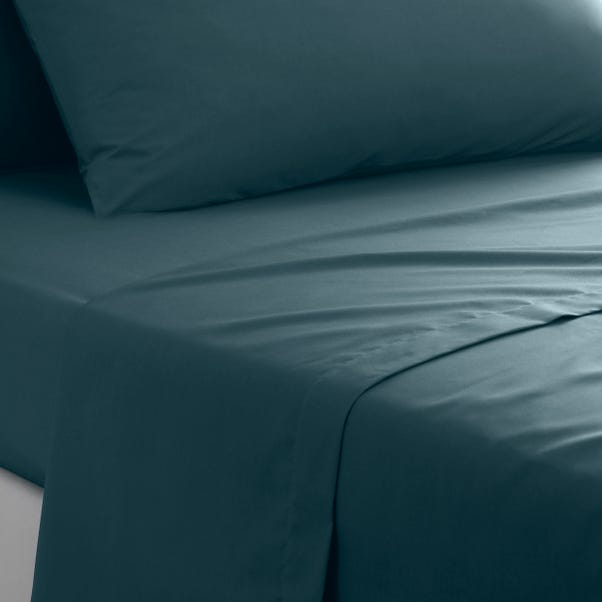 Pacific Blue Pure Cotton Flat Sheet