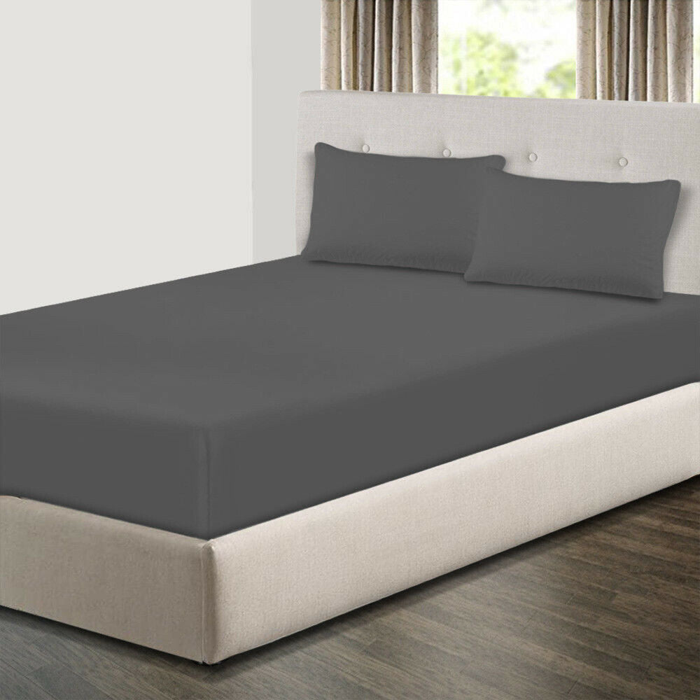 Grey Soft Organic Cotton Fitted Sheet