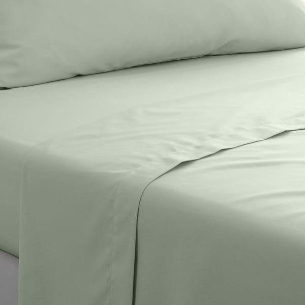 Sage Green Pure Cotton Flat Sheet