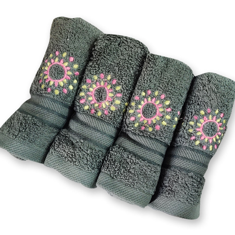 Pack of 4 - Soft Face Mini Towels Napkin Rumal-Face Towel Washcloths Towel