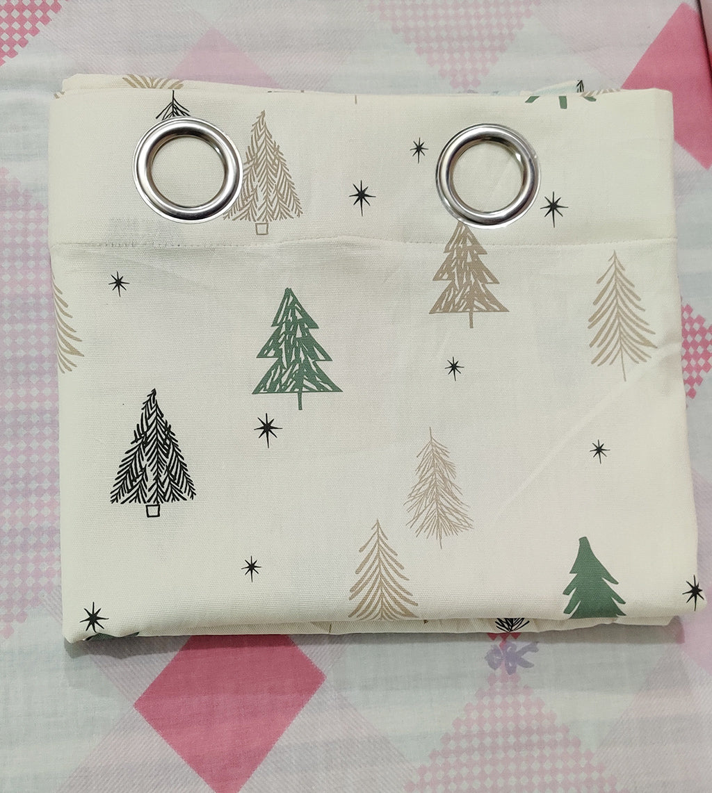 Pine & Fir Forest Patterned Duck Cotton Curtain