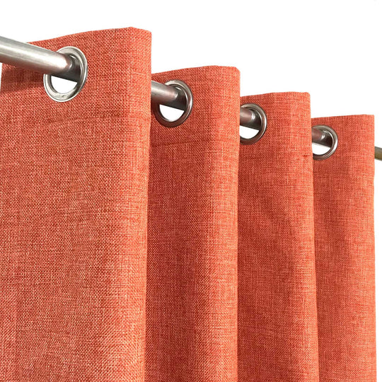 Luxury Coral Thick Jute Curtain