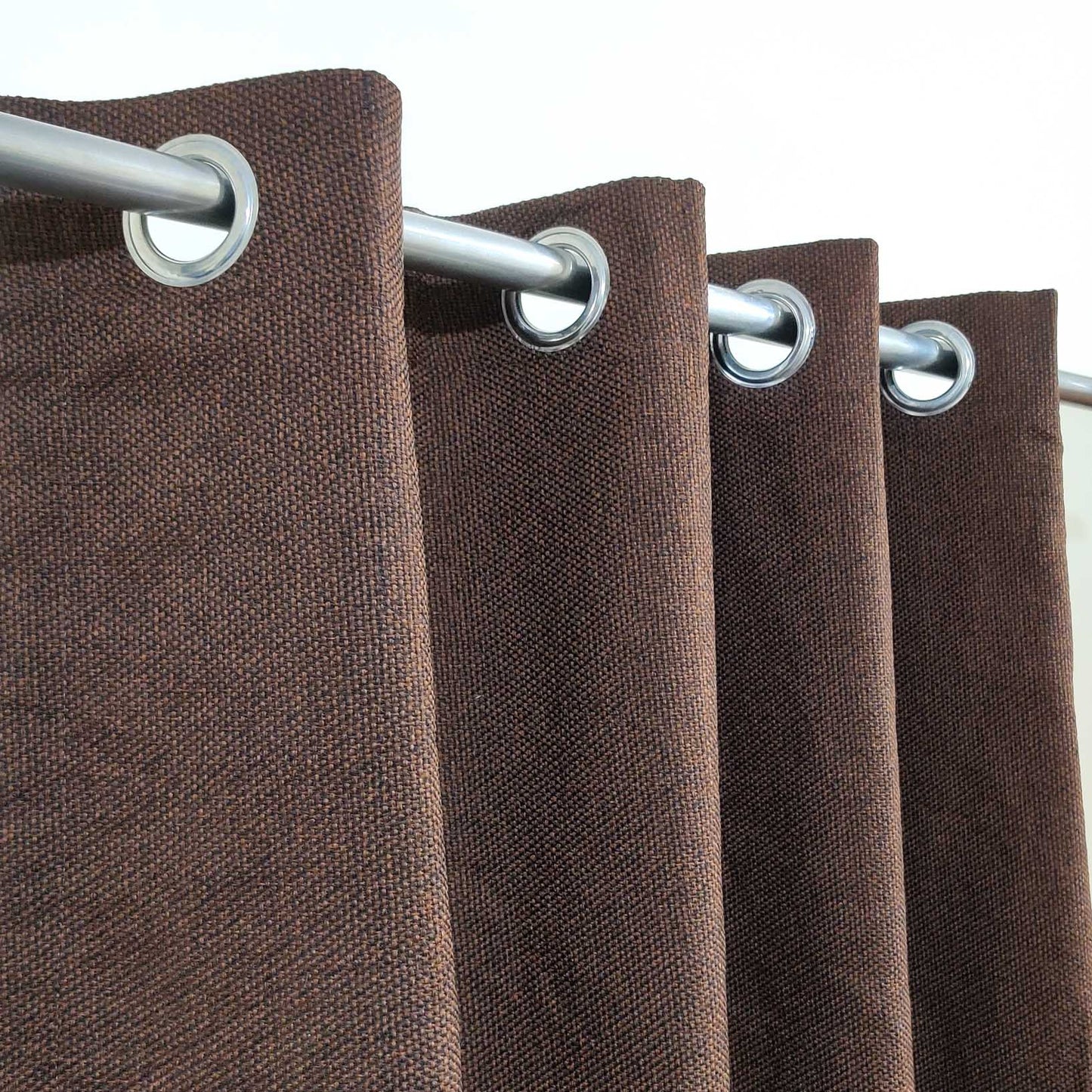 Luxury Dark Brown Thick Jute Curtain