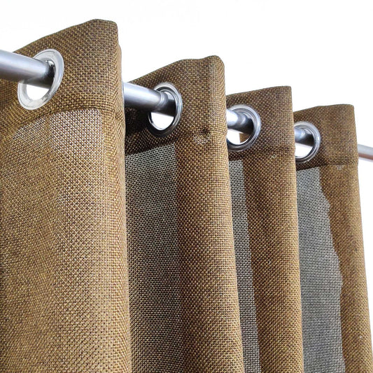 Luxury See Through Peanut Brown Jute Curtain