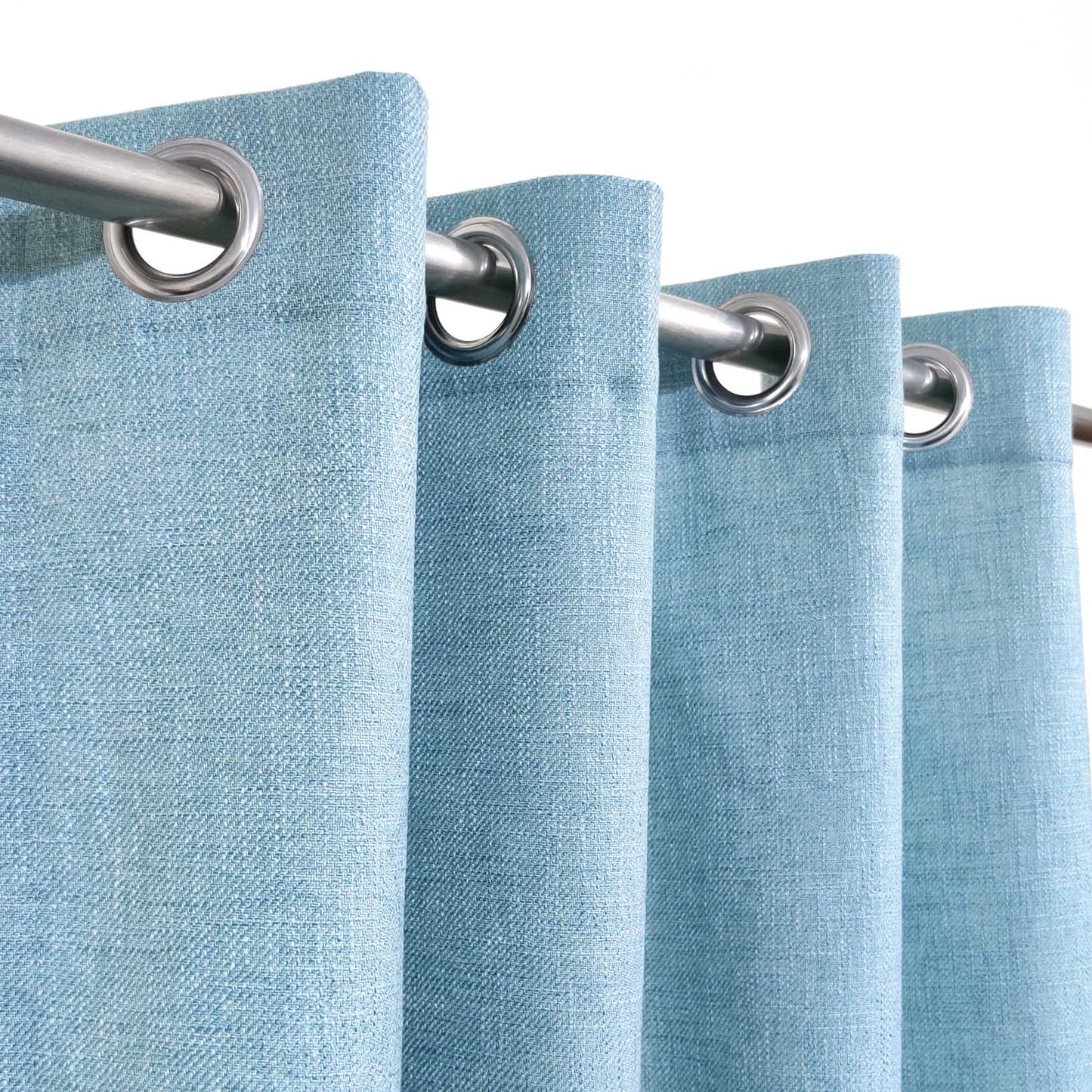 Luxury Light Blue Jute Curtain