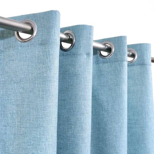 Luxury Light Blue Jute Curtain
