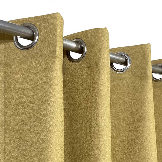 Golden Premium Textured Silk Curtain