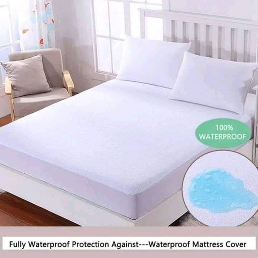 White King Size Stretchy Jersey Mattress Protector