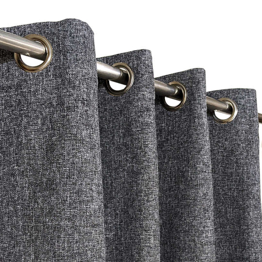 Luxury Black & White Thick Jute Curtain