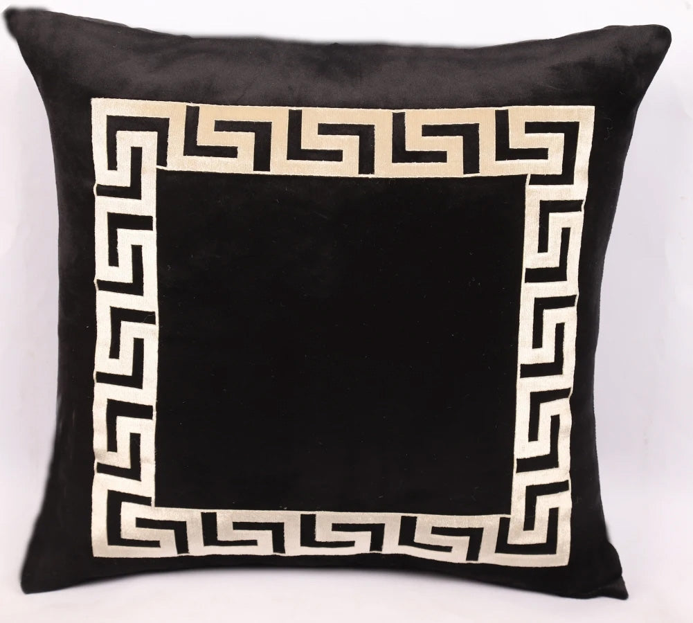 Black Velvet Sofa Cushion Cover
