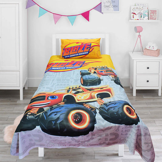 Blaze And The Monster Machines Printed Single Bed Sheet