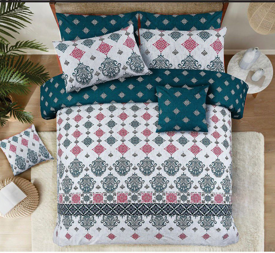 3 Pcs King Size Cotton Bed Sheet Set