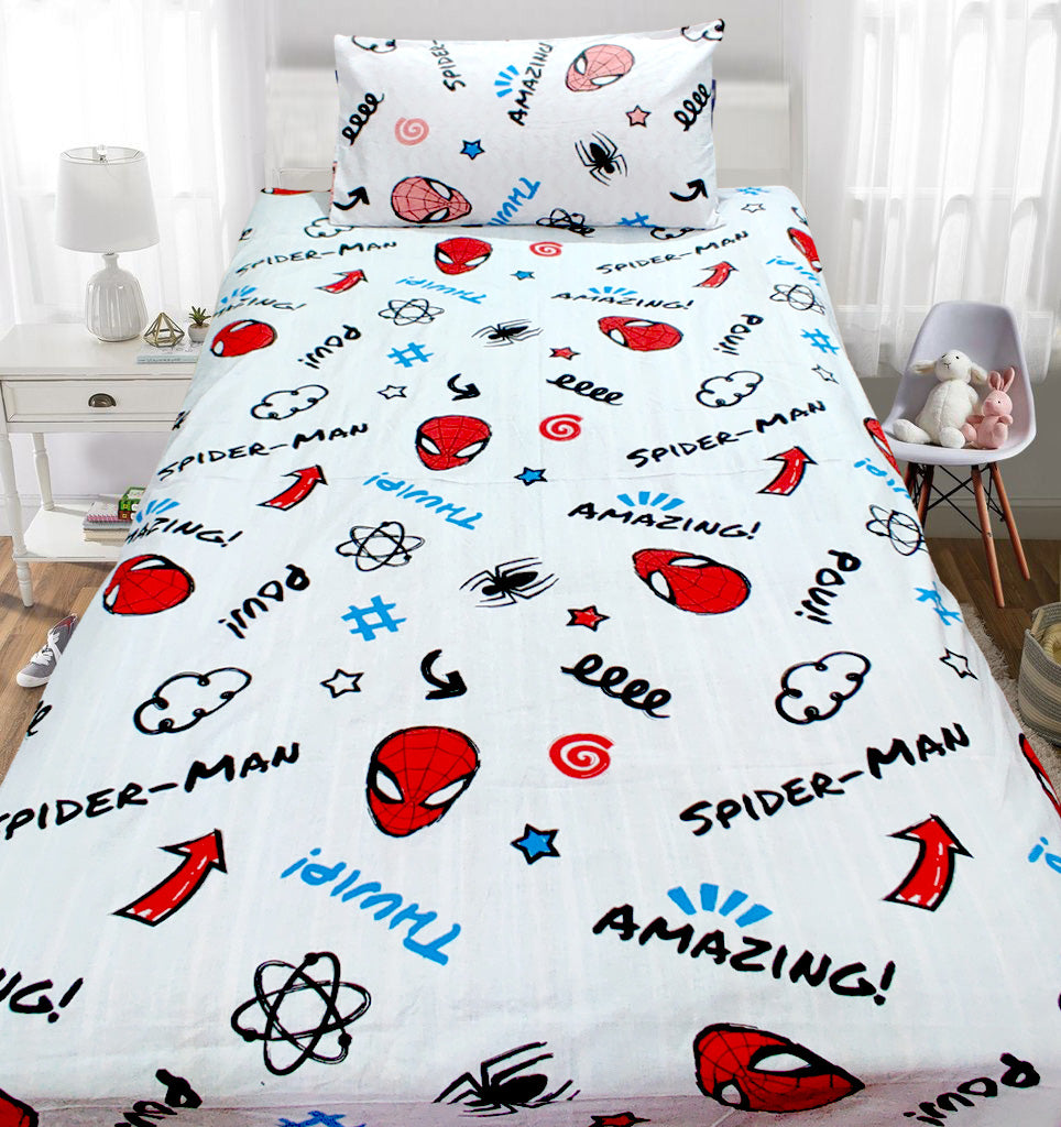 Spiderman - Single Cotton Bed Sheet Set