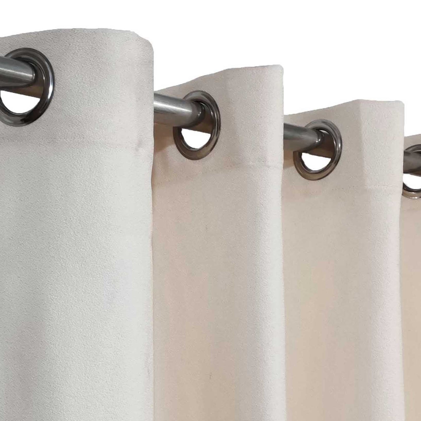 Ivory Premium Textured Silk Curtain