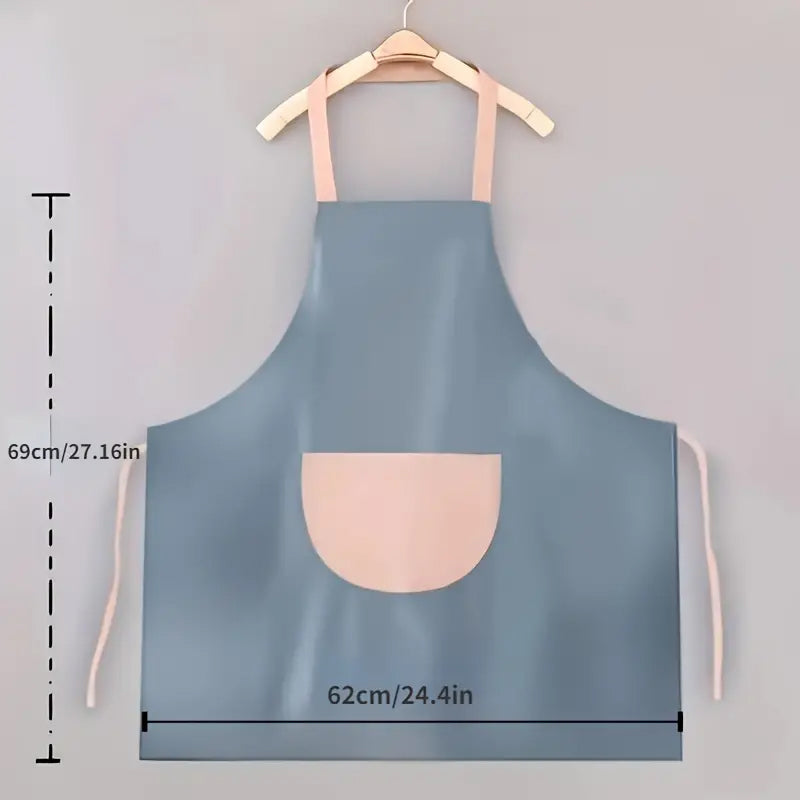 Blue Charming Cartoon-Printed Waterproof Apron