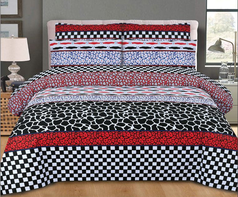 3 Pcs King Size Cotton Bed Sheet Set