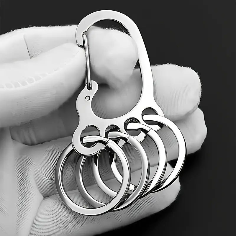 1pc minimalist stainless steel metal keychain