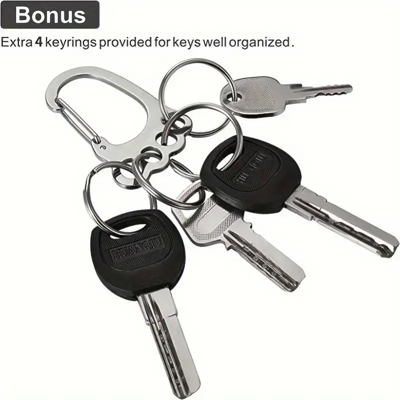 1pc minimalist stainless steel metal keychain