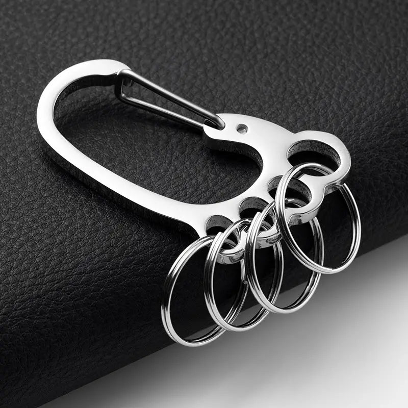 1pc minimalist stainless steel metal keychain