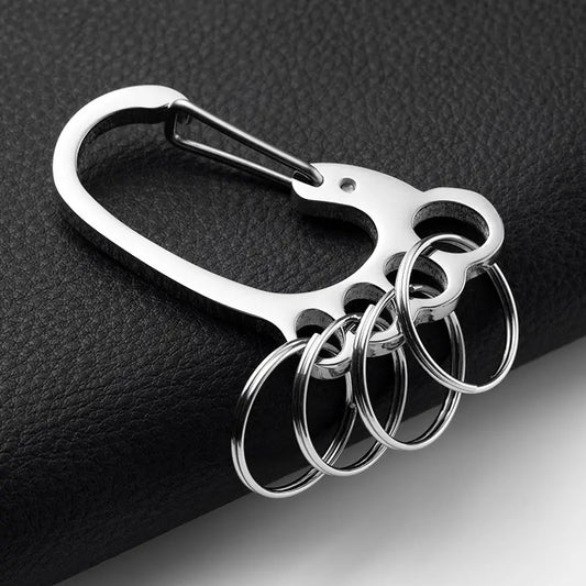 1pc minimalist stainless steel metal keychain