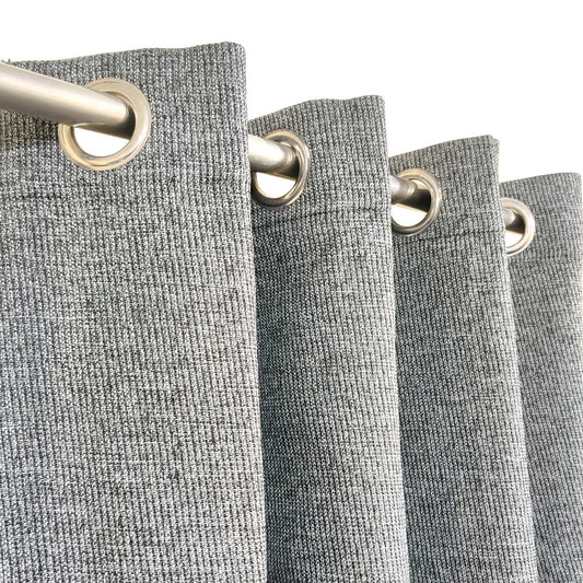 Luxury Black With White Thick Jute Curtain