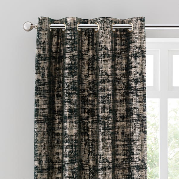 Emerald Green Foil Printed Premium Quality Eyelet Curtains