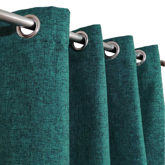 Luxury Teal Green Thick Jute Curtain