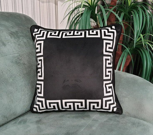 Black Luxury Soft Velveteen Sofa Cushion Cover